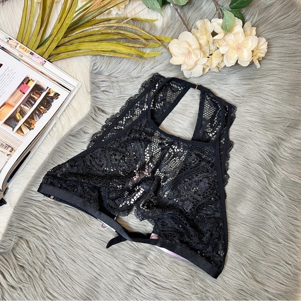 NEW Savage X Fenty Black Lace Women’s Bralette Sz S - Picture 1 of 10